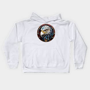 Stained Glass Eagle Kids Hoodie